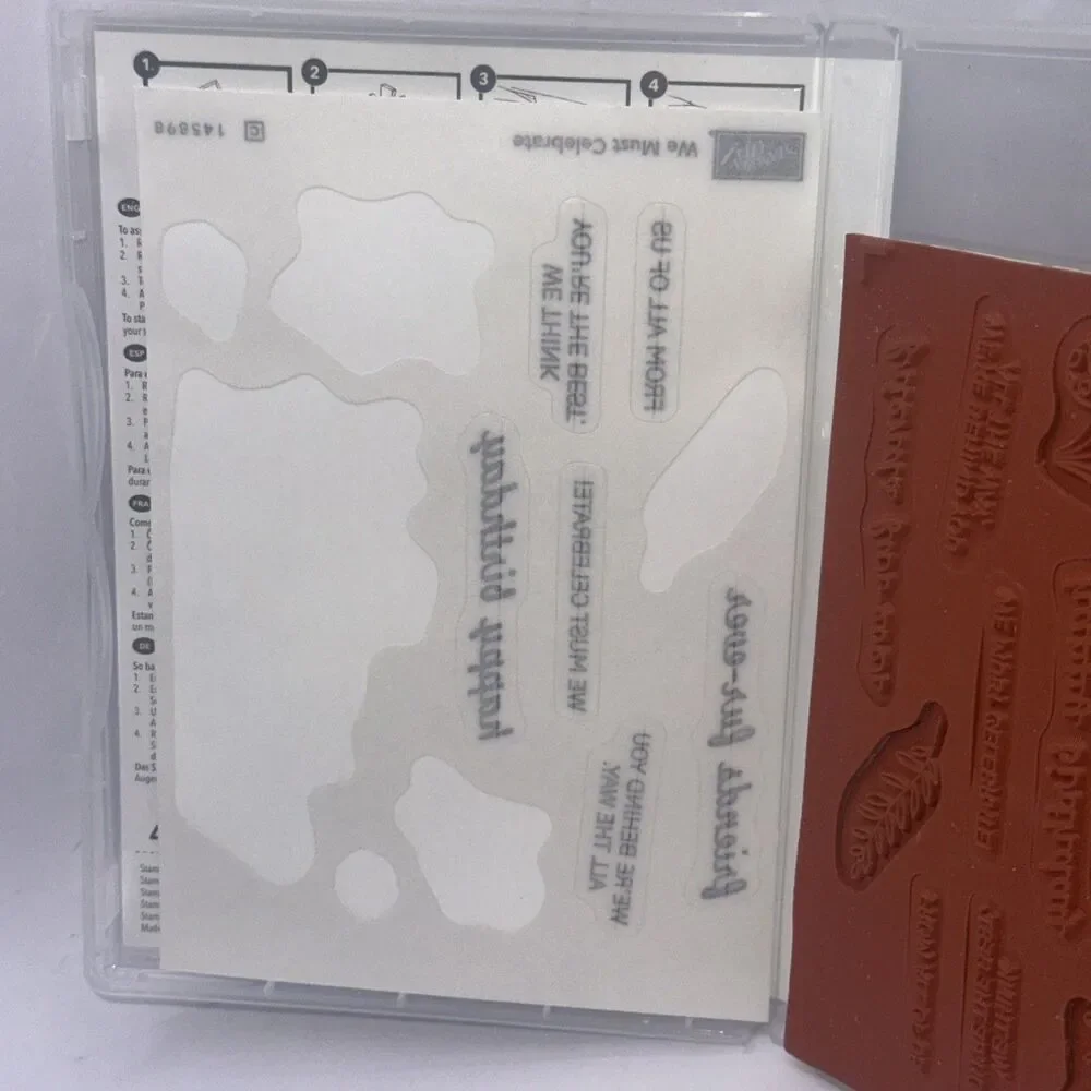 Stampin' Up! Rubber Cling Stamp Set We Must Celebrate (Retired) animals bunny